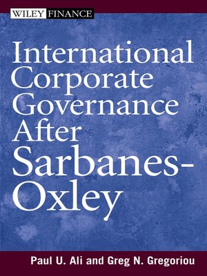 cover image of International Corporate Governance After Sarbanes-Oxley